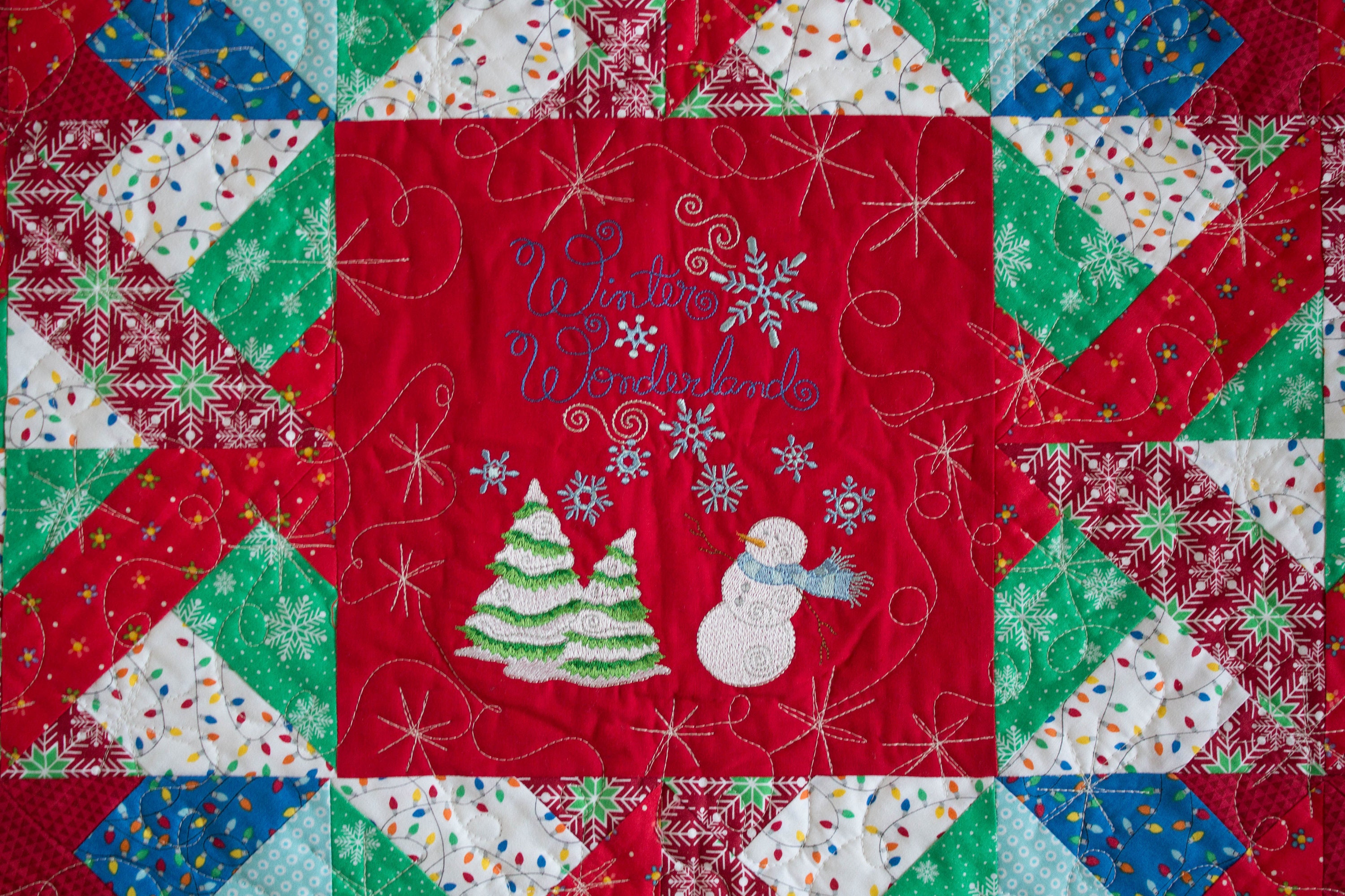 Christmas Quilt / Throw / Blanket / Modern Contemporary Decor Etsy