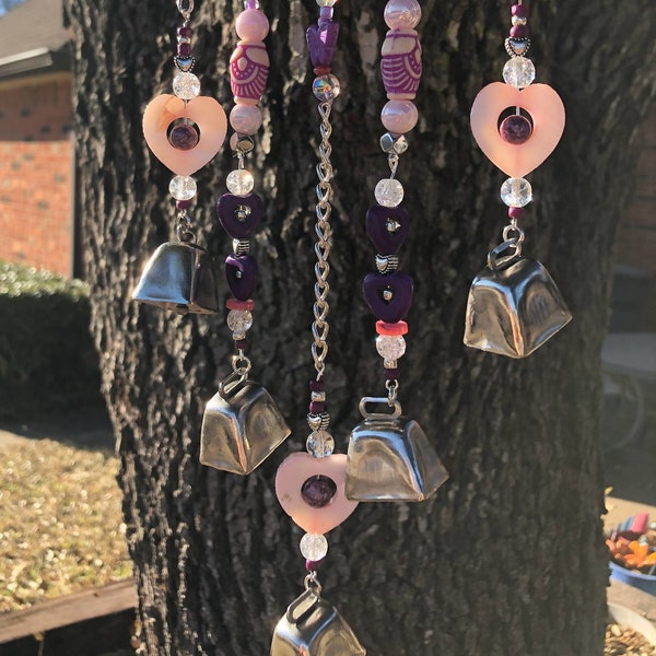 Pink & Purple Heart Windchime