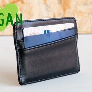 Kaarthouder | Veganistische portemonnee | Smalle portemonnee | Cadeau voor hem | Vaderdagcadeau | Veganistische cadeaus | Veganistische leren portemonnee
