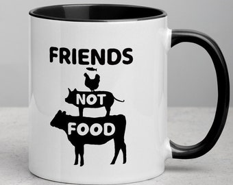 Vegan Mug - Friends Not Food - Vegan Gift