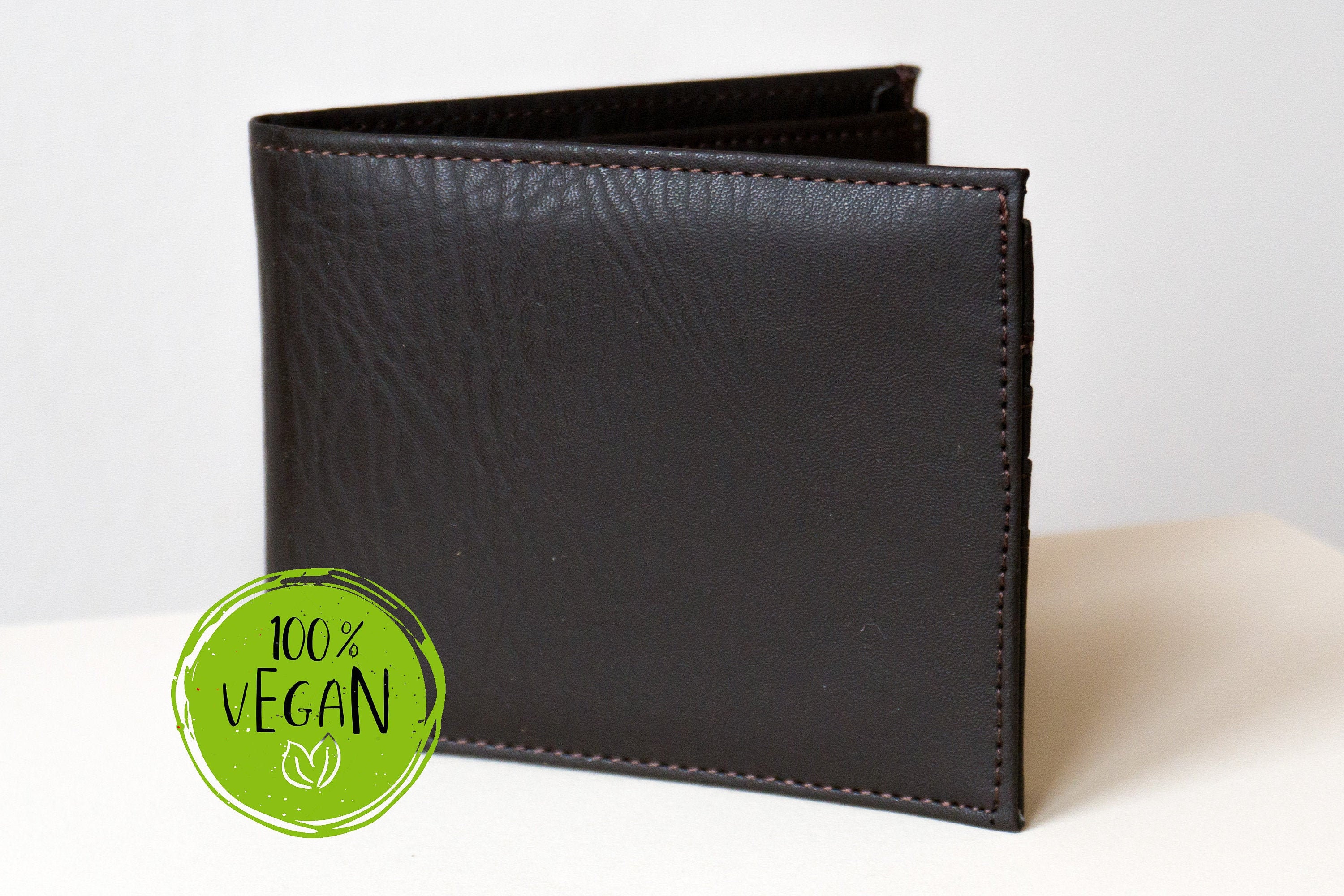 Mens Vegan Wallet Vegan Leather Wallet Vegan Wallet Etsy