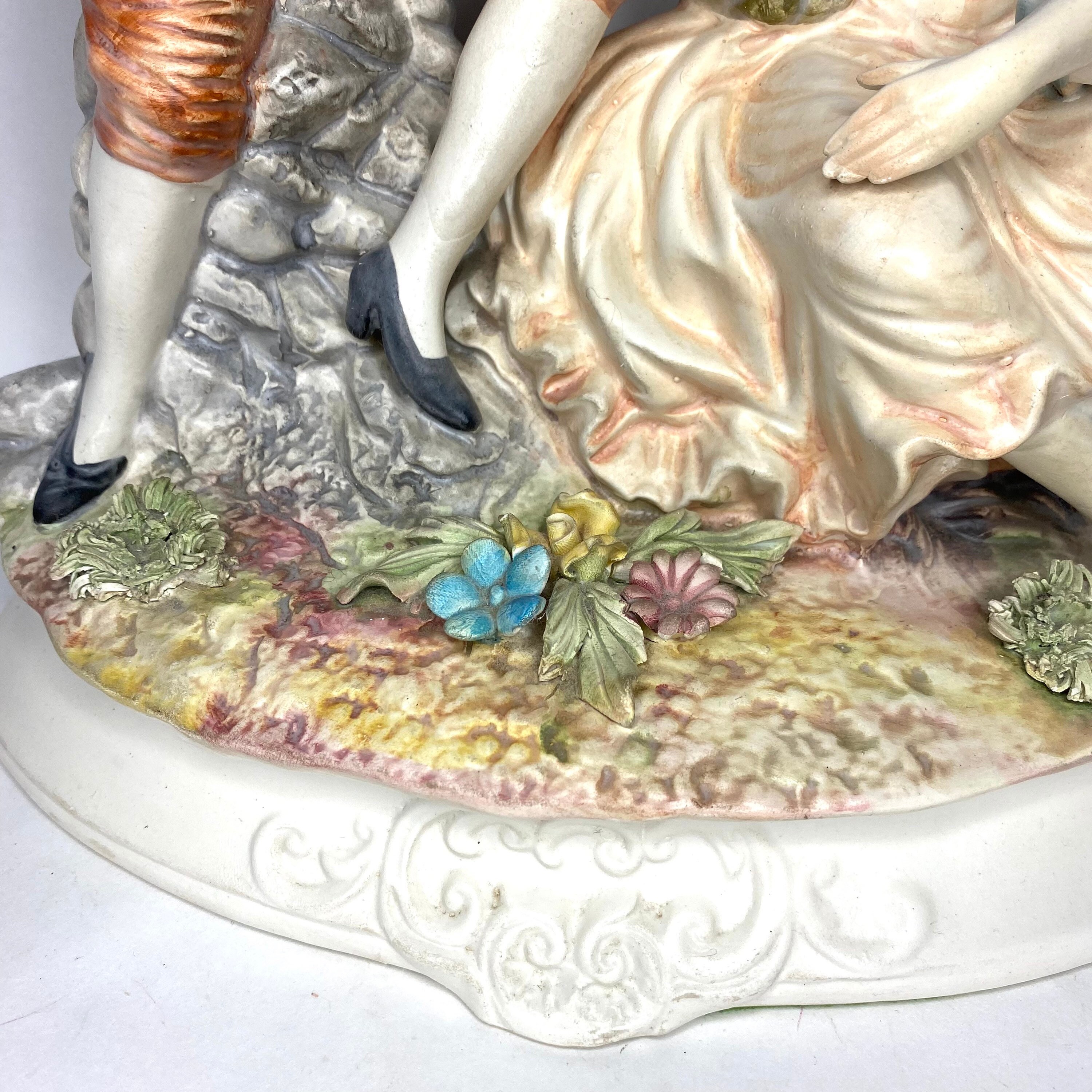 Vintage Capodimonte Figurine Man and Woman Statue Made in Etsy UK