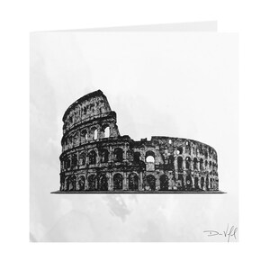 Colosseum, Rome. Gevouwen kaart, 5x5. Enkele kaart.