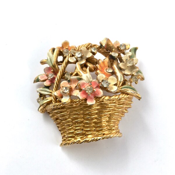 BSK My Fair Lady Basket Brooch