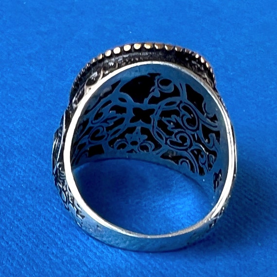 Double Headed Eagle Sterling Silver Ring - Size 10 - image 3