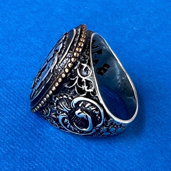 Double Headed Eagle Sterling Silver Ring - Size 10 - image 2