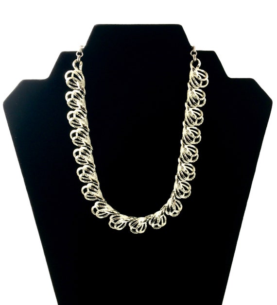 CORO Vintage Silver Tone Necklace - image 1