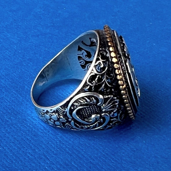 Double Headed Eagle Sterling Silver Ring - Size 10 - image 4
