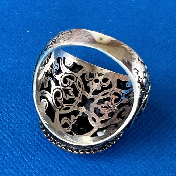Double Headed Eagle Sterling Silver Ring - Size 10 - image 6