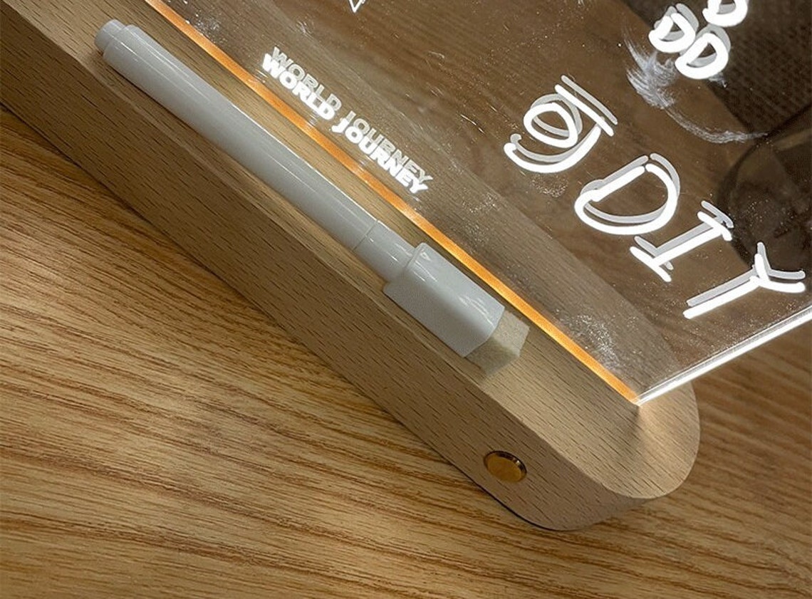 Simple luminous acrylic note board erasable message board home Etsy