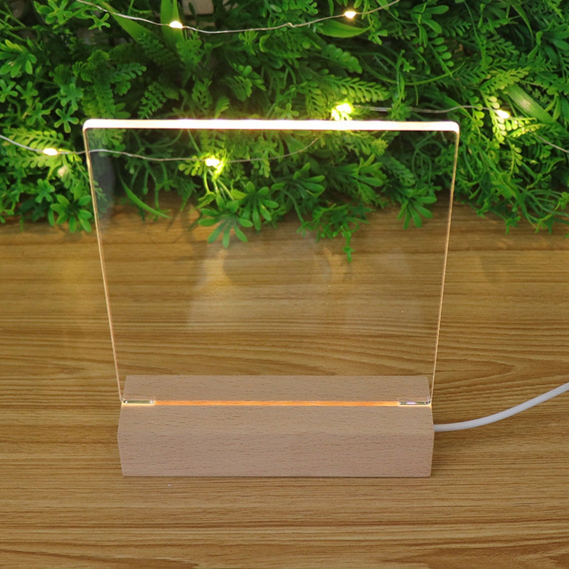 Personalized gift blank acrylic board 3D night light led beech Etsy