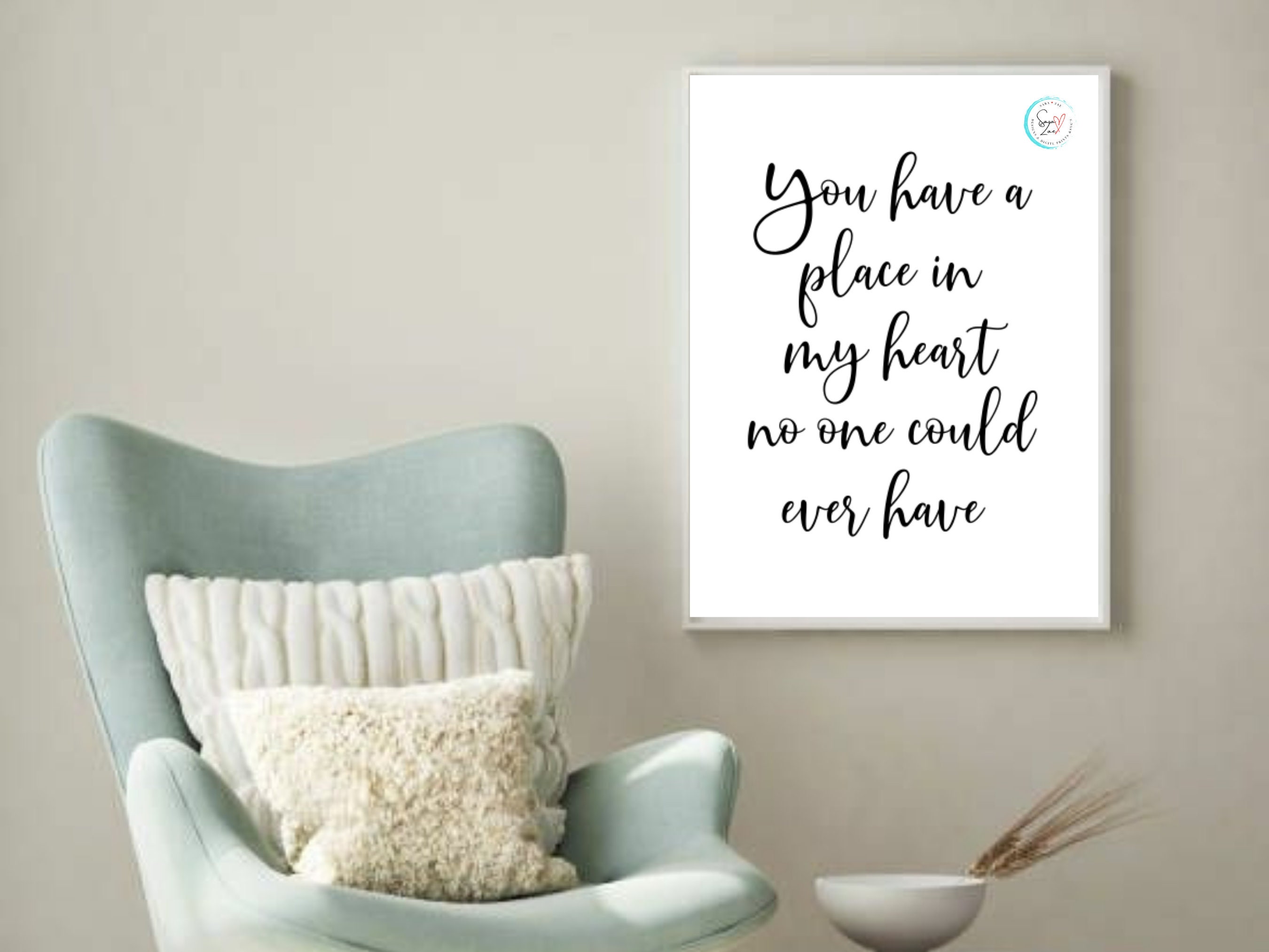 Du Hast Einen Platz In Meinem Herzen Du hast einen Platz in meinem Herzen den niemand jemals hätte | Etsy