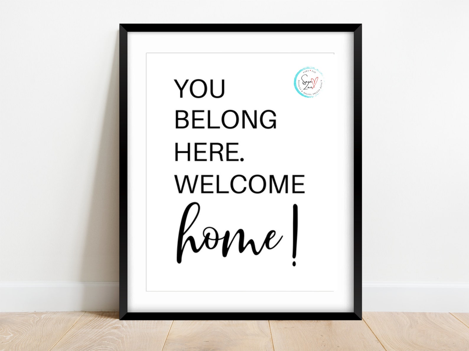 You Belong Here Home Printable Wall Art Digital Etsy