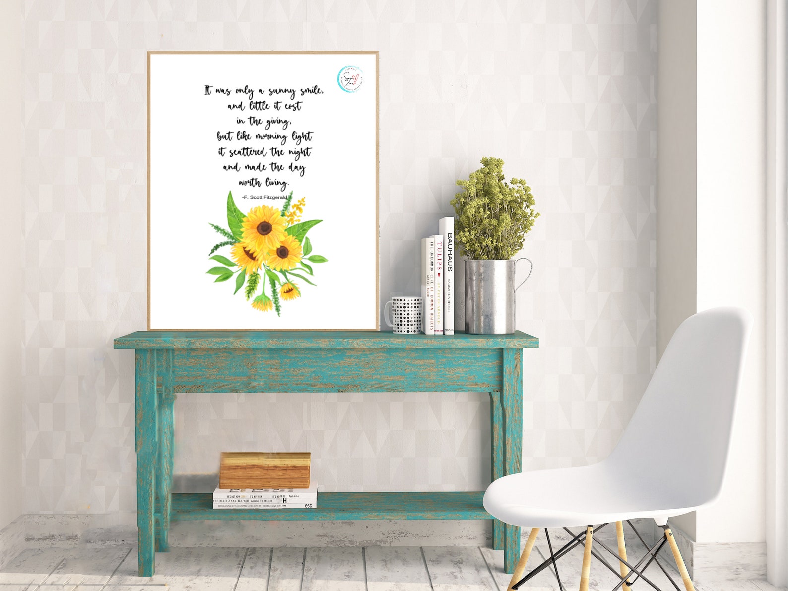 It Was Only A Sunny Smile.. F. Scott Fitzgerald (Instant Download) Etsy