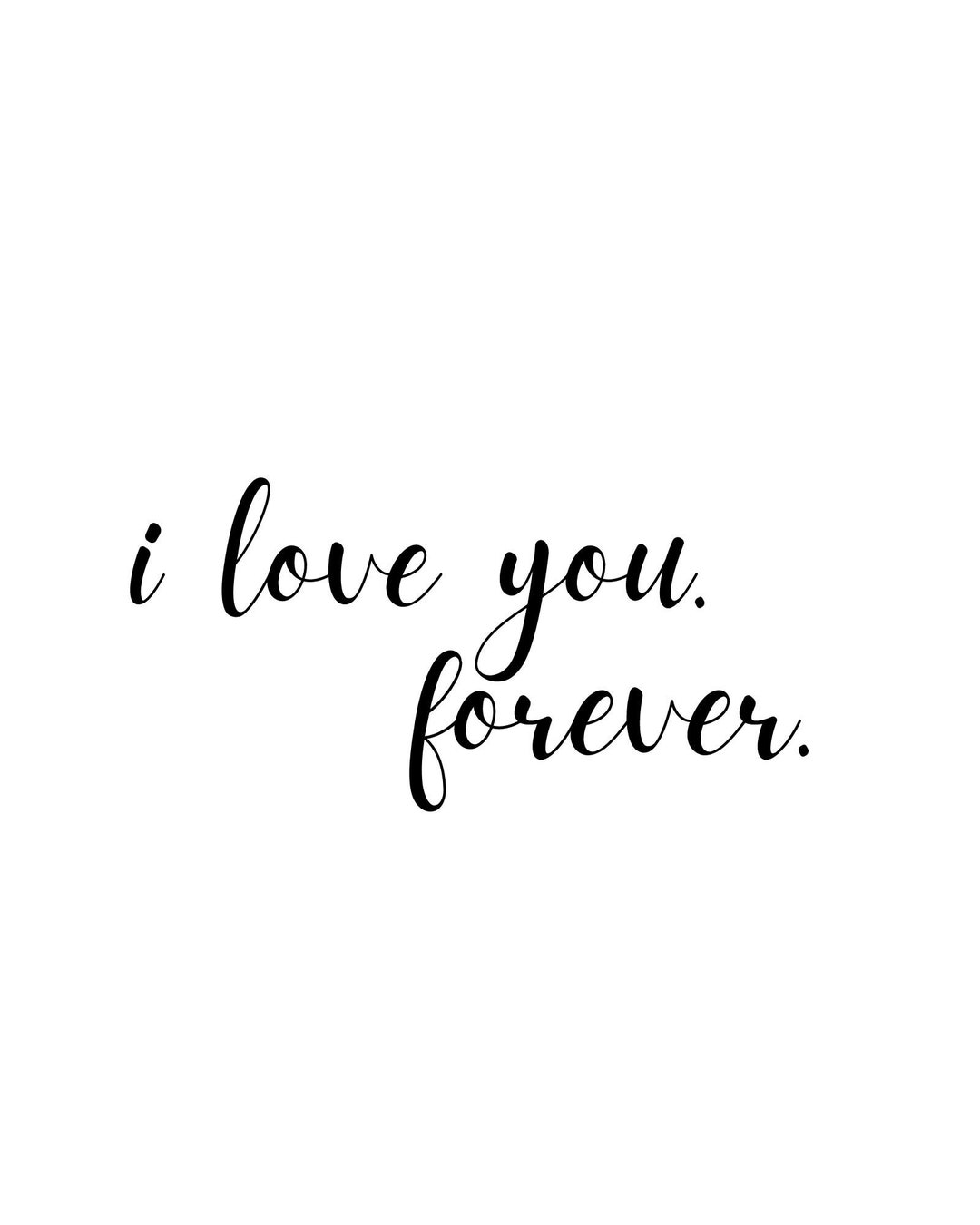 I Love Youprintable Art, Downloadable Art Etsy