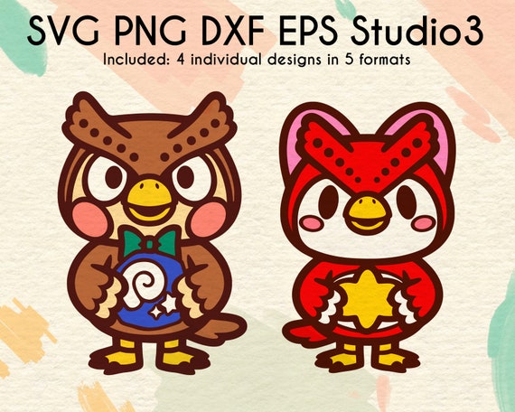 Download Blathers And Celeste Bundle Files Animal Crossing Inspired Etsy