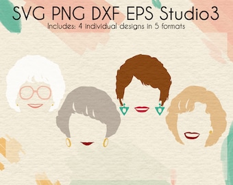 Golden Girls Hair SVG Cut Files | Golden Girls Design | Sophia, Dorothy, Blanche, Rose SVG | Digital Download | svg dxf png eps studio3