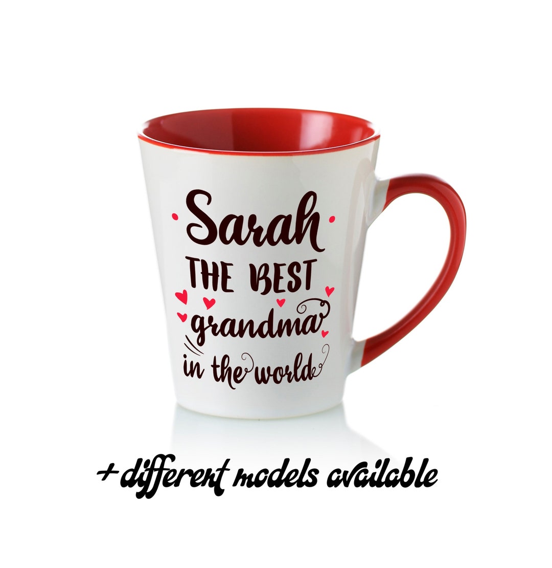 The BEST Grandma in the World Mug With Personalized Name Etsy