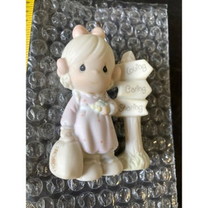 1992 Precious Moments Loving Caring Sharing Along the Way Porcelain ornament