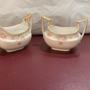 vintage classic Royal Bavaria Cream Sugar gold trim