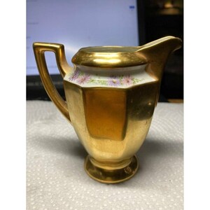 vtg palt p.a.l.t gold lusterware sm creamer set of 2   4&#39;&#39; tall