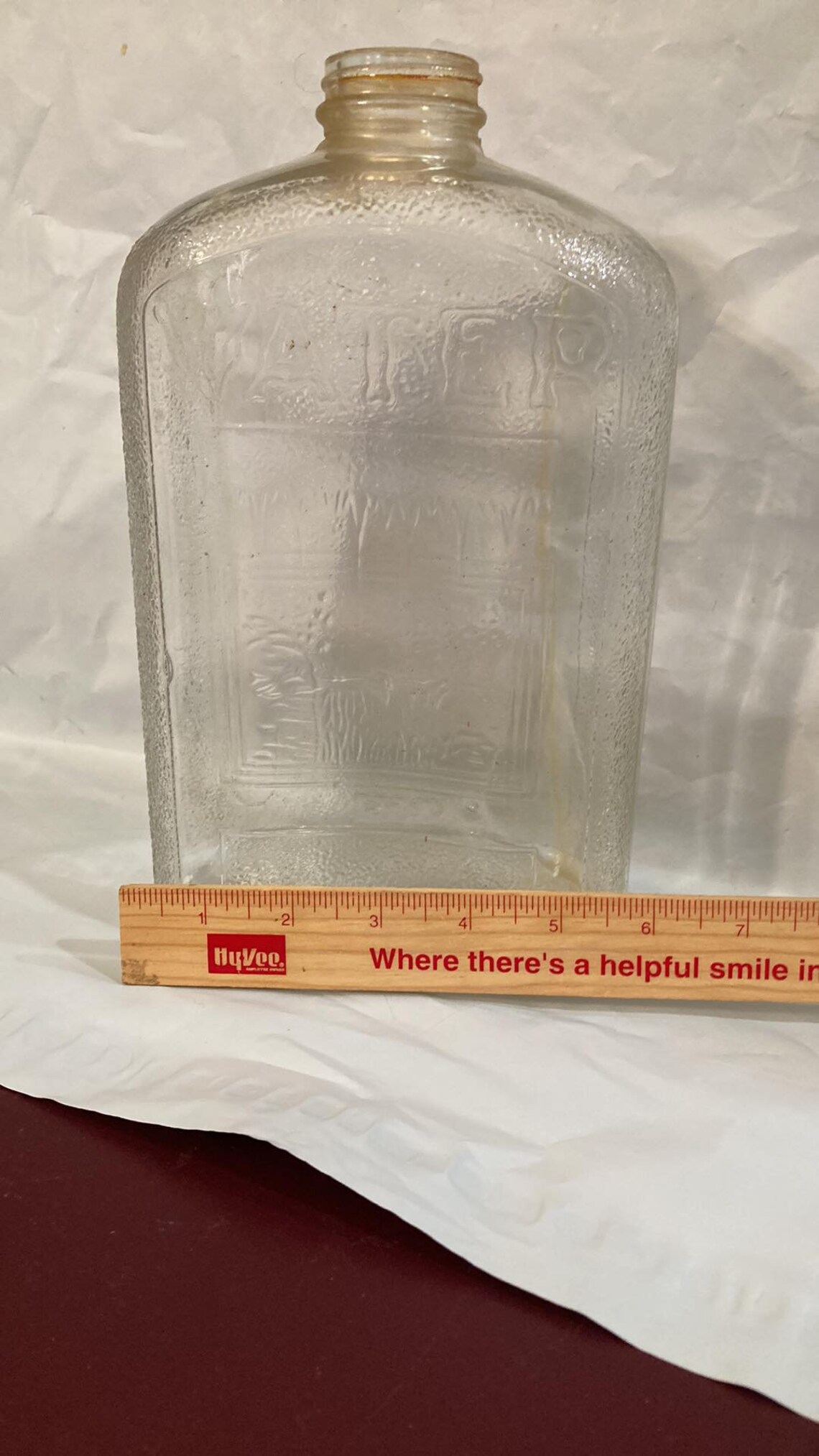 Vintage Half Gallon Clear Glass Water Jug Etsy