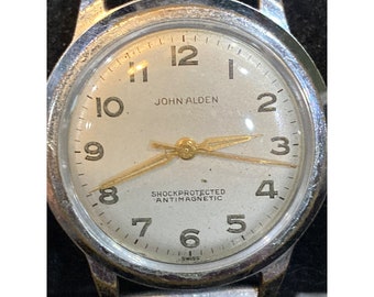 Montre-bracelet pour homme John Alden, protégée contre les chocs, antimagnétique, mouvement suisse