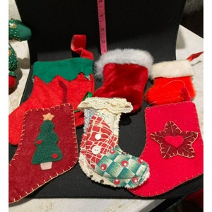 Six medium stocking ornaments