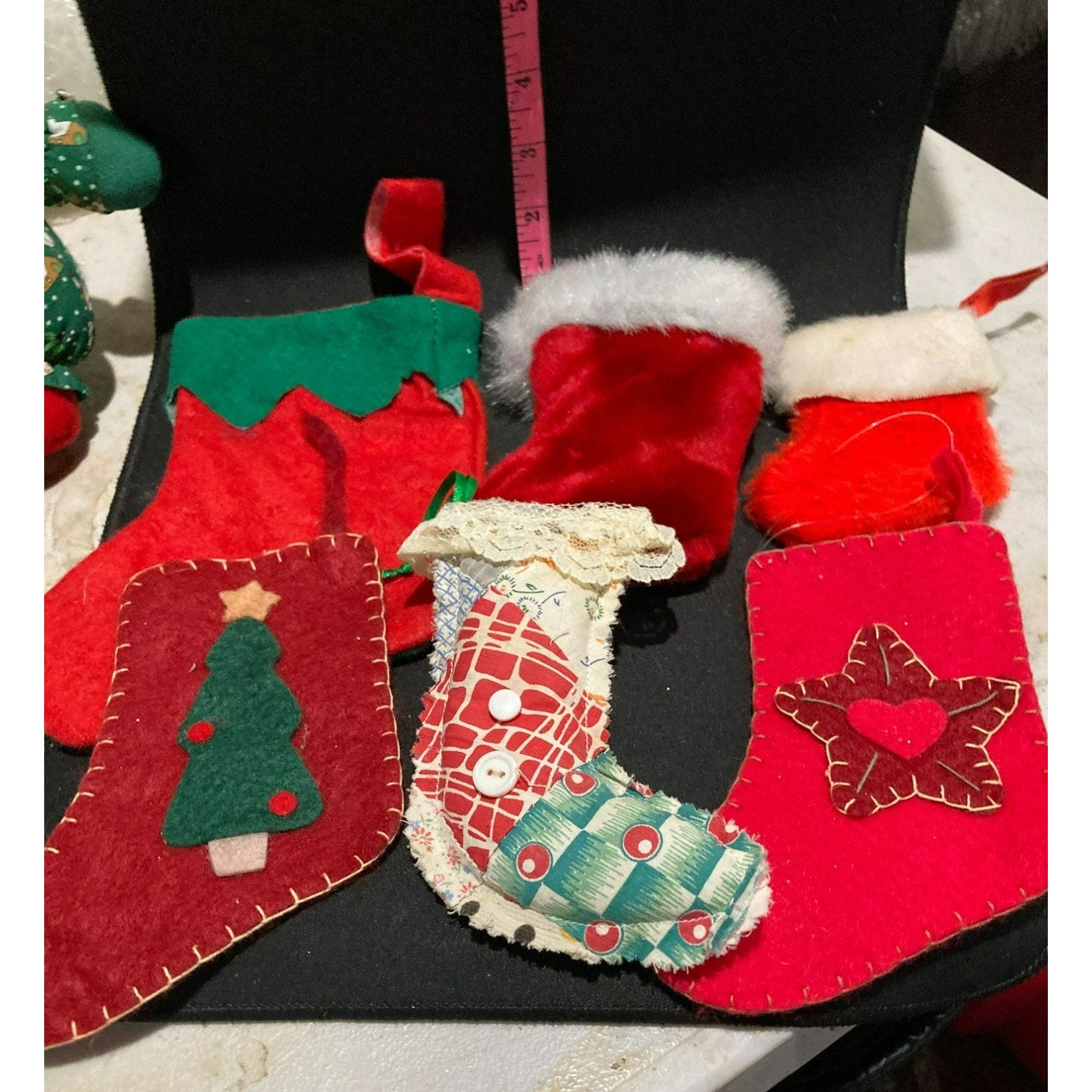 Six medium stocking ornaments