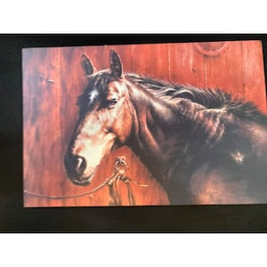 Horse head Wooden Wall Plaque 8&quot;x12&quot;