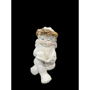 Dreamsicles Cast Art Cherub Angel Reading A Book Figurine Kristin Shelf Sitter