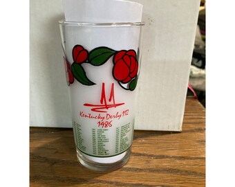 112th Kentucky Derby Glasses 1986
