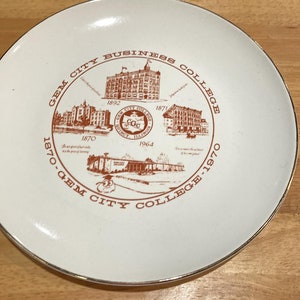 gem city business college ,Quincy illinois collectable plate