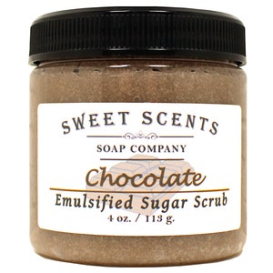 Handmade Chocolate Sugar Scrub: Exfoliating Body Polish
