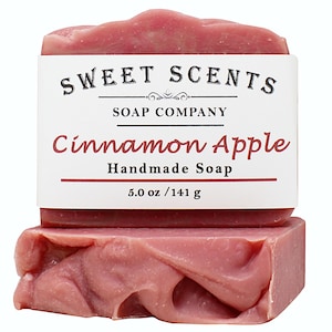 Cinnamon Apple Soap - Bar Soap, Handmade Soap, Cold Process Soap, Vegan Soap, Homemade Soap, Scented Soap
