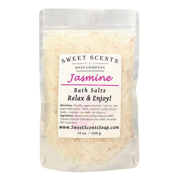 Jasmine Bath Salts - Body Soak with Himalayan Salt