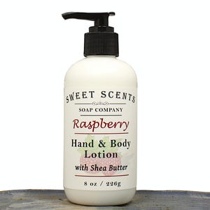 Raspberry Handmade Lotion - Hand Lotion / Body Lotion / Shea Butter Lotion
