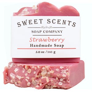 Strawberry Scented Soap - Homemade Bar Soap