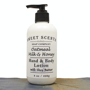 Oatmeal Milk & Honey Shea Butter Lotion - Hand Lotion / Body Lotion / Moisturizer