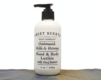 Oatmeal Milk & Honey Shea Butter Lotion: Handmade Moisturizer