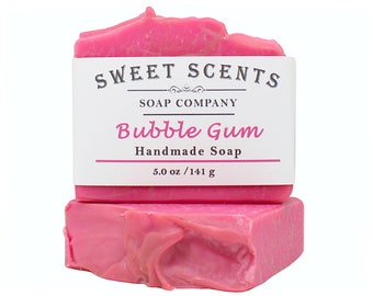 Handmade Soap - Bubble Gum Homemade Bar Soap