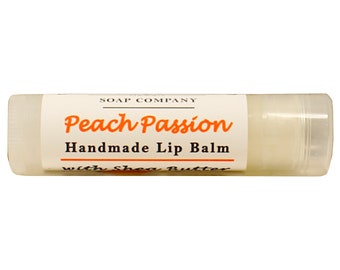 Peach Passion Handmade Lip Balm With Shea Butter