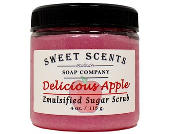 Delicious Apple Sugar Scrub: Handmade Exfoliating Body Polish