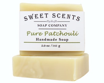 Pure Patchouli Handmade Soap - Handmade Soap, Essential Oil Soap, Cold Process Soap, Vegan Soap, Homemade Soap, Natural Soap