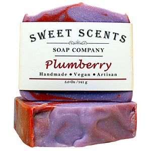 Plumberry Handmade Soap Bar Soap, Shea Butter Soap, Cold Process