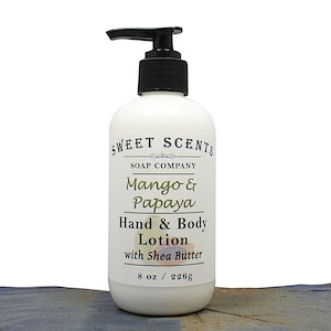 Mango Papaya Shea Butter Lotion: Handmade Moisturizer