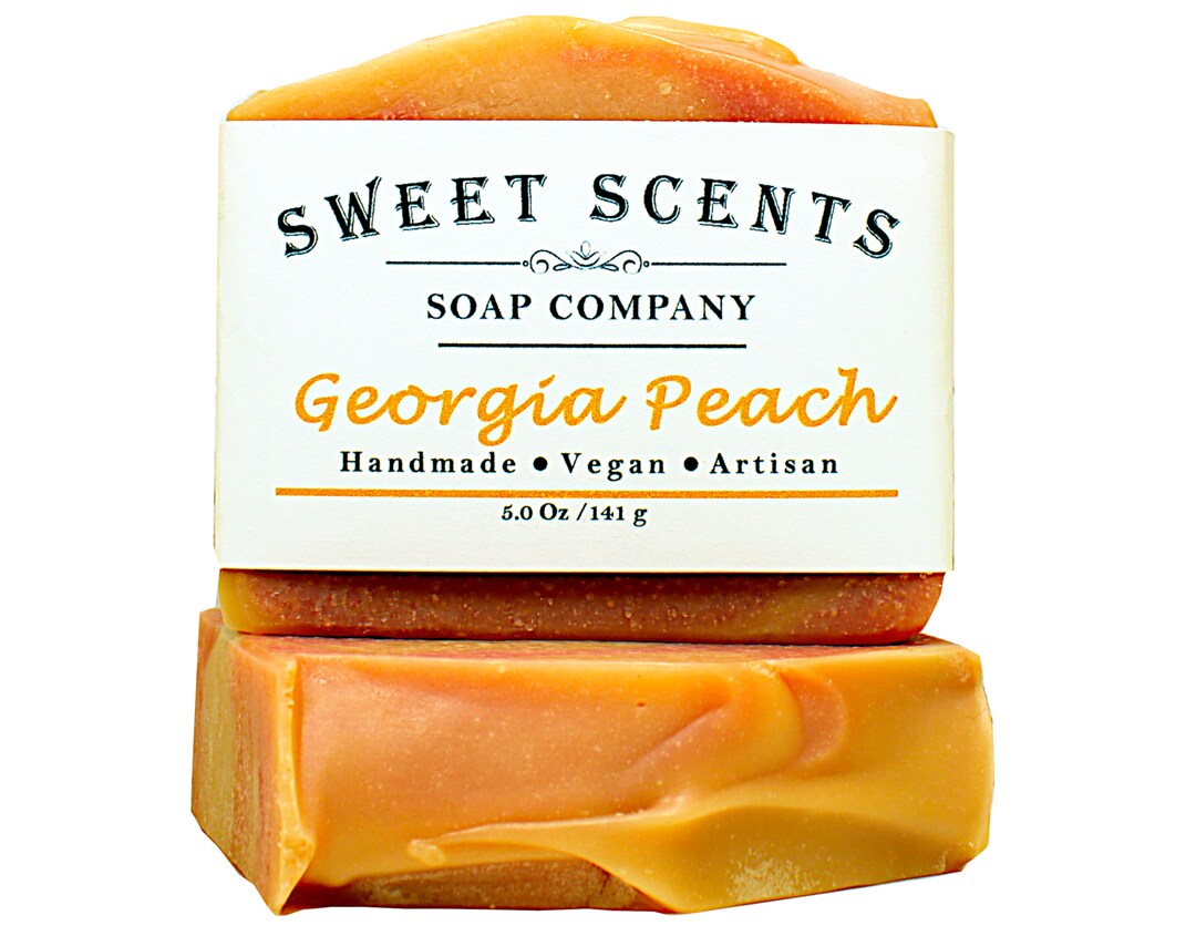 Handmade Soap Peach Homemade Bar Soap Etsy