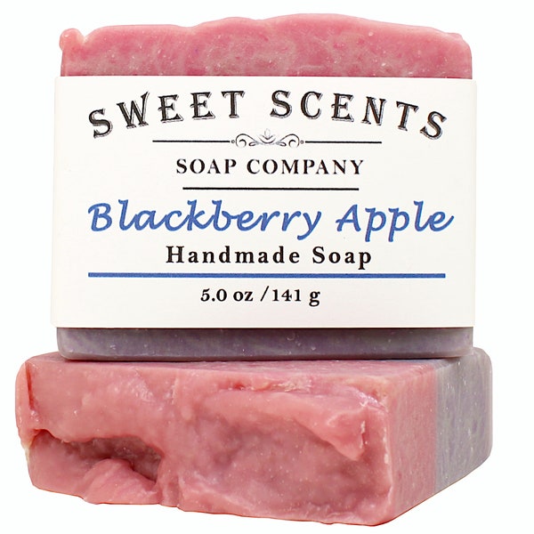 Blackberry Apple Soap - Handmade Soap, Cold Process Soap, Vegan Soap, Homemade Soap, Scented Soap