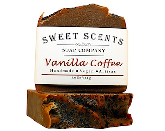 Vanilla Coffee Soap - Bar Soap, Handmade Soap, Cold Process Soap, Vegan Soap, Homemade Soap, Scented Soap