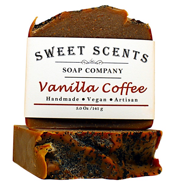 Vanilla Coffee Soap - Bar Soap, Handmade Soap, Cold Process Soap, Vegan Soap, Homemade Soap, Scented Soap